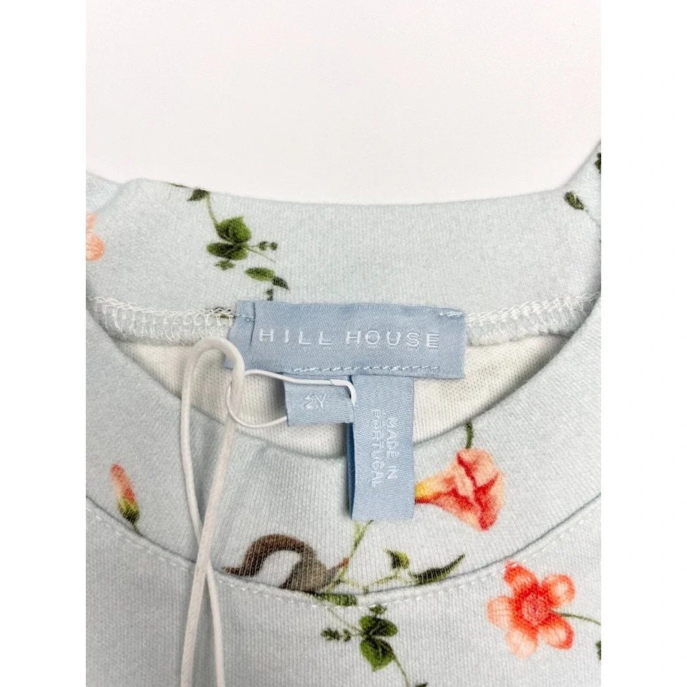 Hill House The Tiny PJ Size 2Y‎ Light Blue Pond Floral Pajama Set NWT